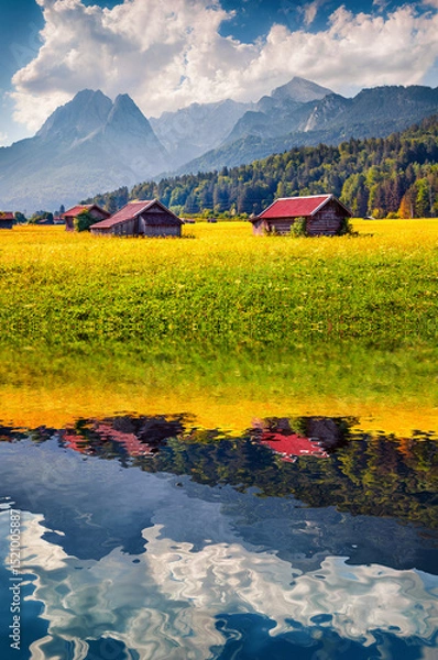 Obraz Splendid summer view of Garmisch-Partenkirchen mountain ski resort