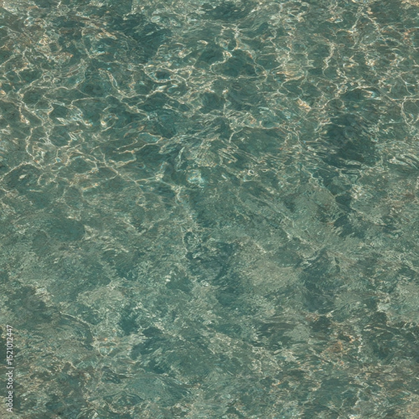 Fototapeta Seamless texture of clear water with gentle ripples and reflections creating a tranquil surface effect ideal for digital backgrounds