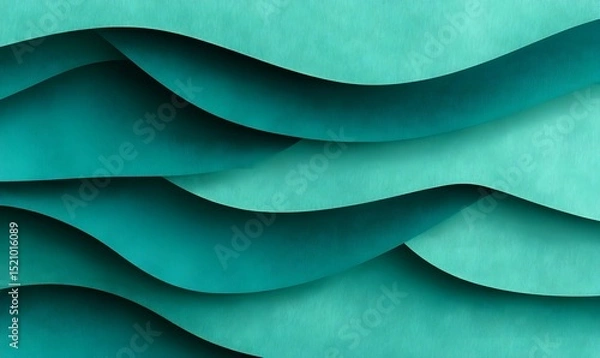 Obraz Abstract Teal Wave Pattern