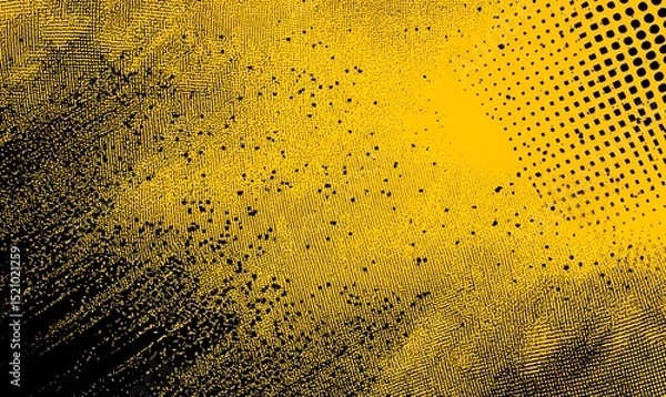 Obraz Abstract Yellow and Black Grid Texture