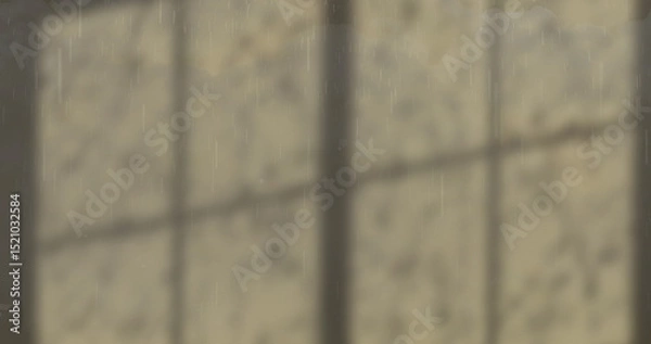 Fototapeta Image of clouds, rain and lightening shadows on grey wall
