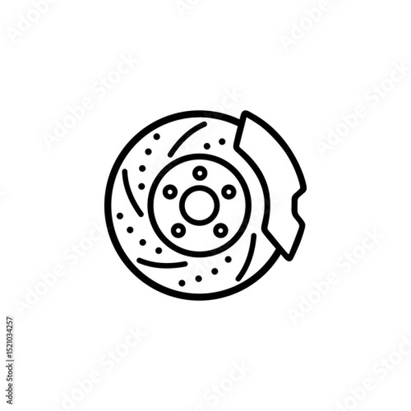 Obraz brake icon or brake pads outline icon vector isolated. Best brake outline icon for websites, product packaging, and more about brake product.