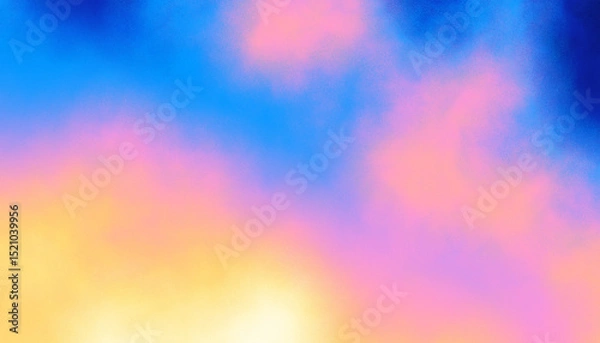 Obraz Abstract blurred grainy gradient background . Colorful digital grain soft noise effect pattern. Lo-fi multicolor vintage retro. VHS Glitch cloudy