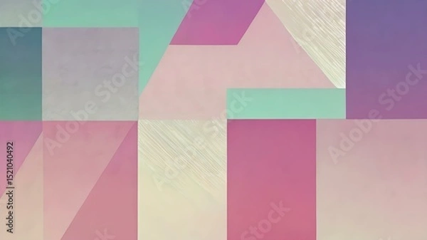 Fototapeta Modern Abstract Geometric Background Design with Colorful Shapes for Digital Art and Graphic Projects