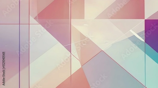 Fototapeta Modern Abstract Geometric Background Design with Colorful Shapes for Digital Art and Graphic Projects