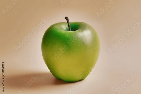 Obraz Green apple against a neutral background