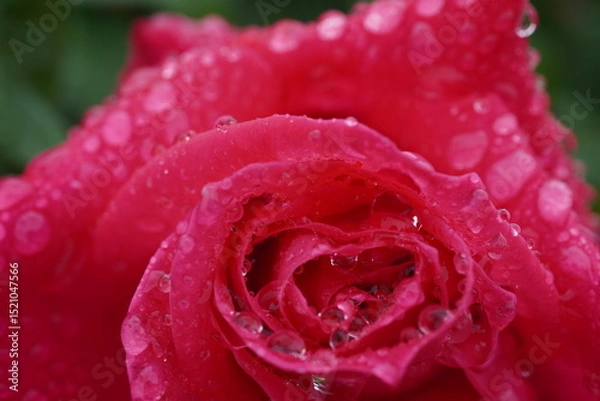 Fototapeta 雨に濡れた薔薇（マリアカラス）