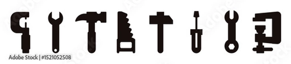 Obraz  Very useful collection of assorted tool shapes. Tools Flat icons
Labor Day Icons Doodle Pattern Construction icons, Vector illustration