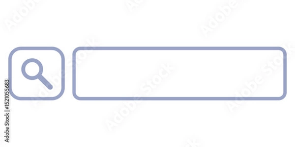 Fototapeta Magnifying Glass Search Button Element Set 