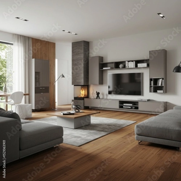 Fototapeta luxury interior of a modern building