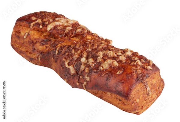 Obraz dark baked bread cut out isolated transparent background