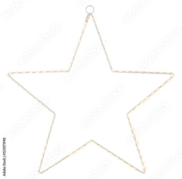Obraz Steel frame with twinkling stars cut out isolated transparent background