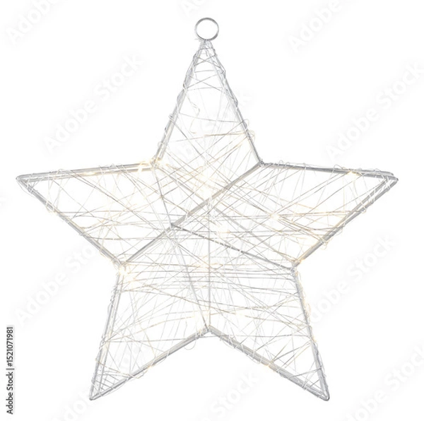 Obraz star light wire cut out isolated transparent background