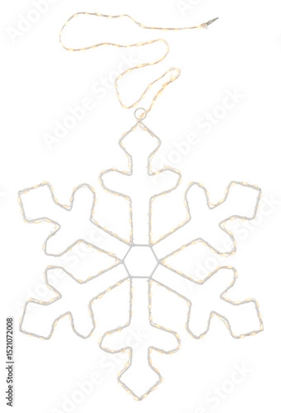 Obraz Steel frame wrapped with flashing wires cut out isolated transparent background