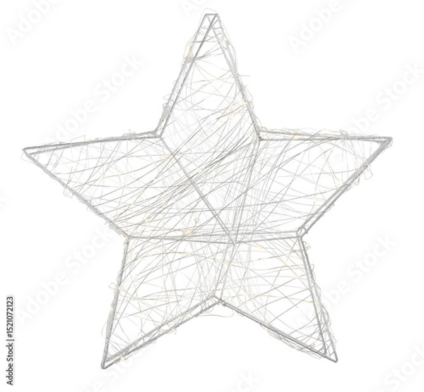 Obraz star wire frame cut out isolated transparent background