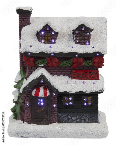 Obraz snow castle christmas decorations cut out isolated transparent background