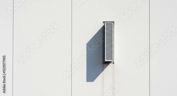 Obraz Minimalist Architectural Detail: Vent and Shadow on a White Wall