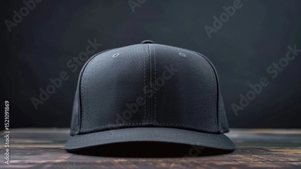 Obraz Stylish snapback cap mockup for trendy apparel designs and branding presentations