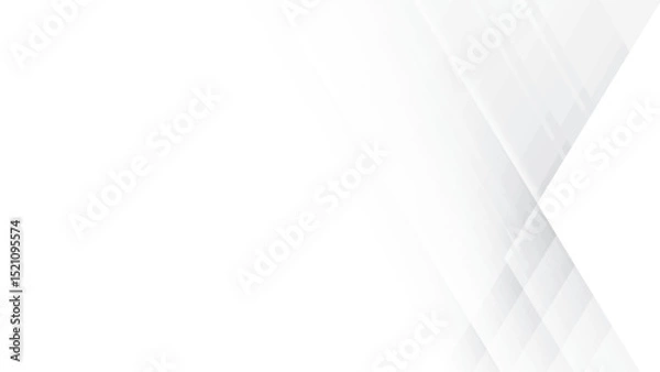 Fototapeta Abstract  white and gray color, modern design stripes background with geometric triangle shape and straight lines. Vector illustration.