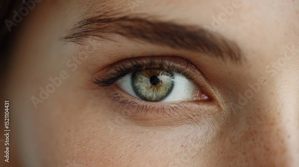 Obraz Close-up capturing the captivating depth of a person's mesmerizing green eye
