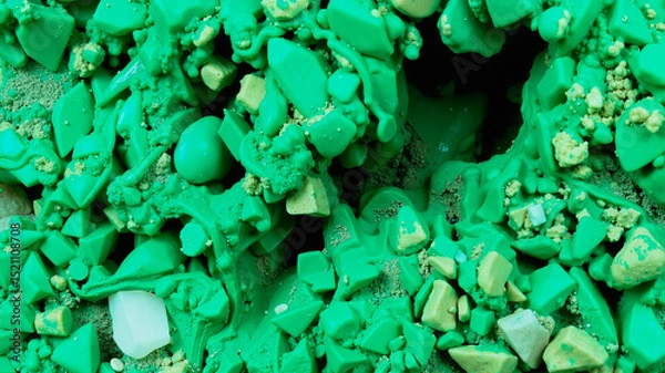 Fototapeta Macro- mineral aggregate, close-up of crystal structure