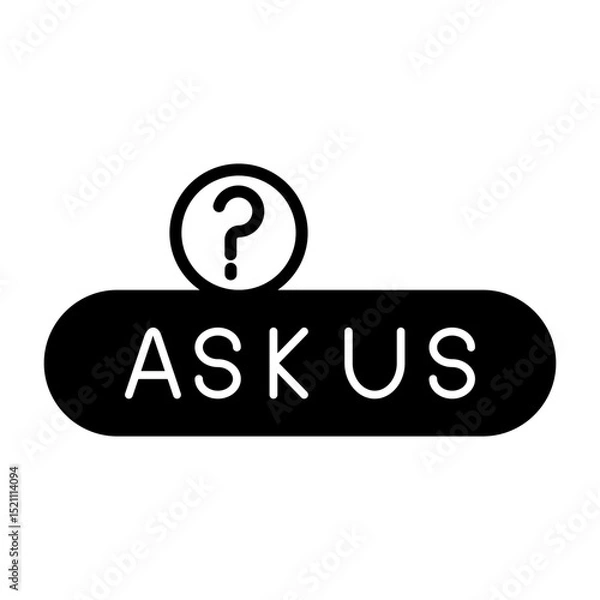 Fototapeta Ask Us Icon