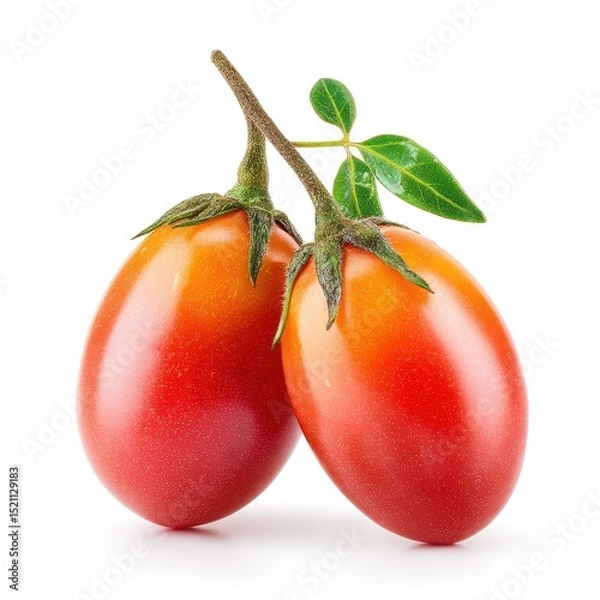 Obraz Roma tomatoes isolated on clean white background