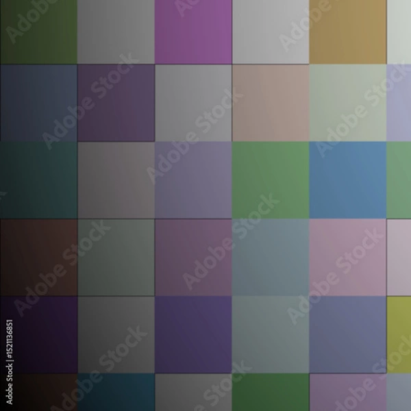 Obraz Abstract mosaic pattern with a variety of colored squares and a vignette effect is displayed.
