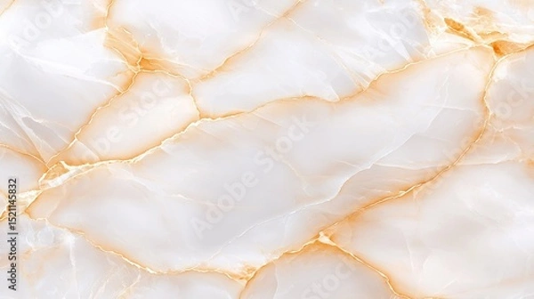 Obraz Close up shows an abstract white and orange marble pattern