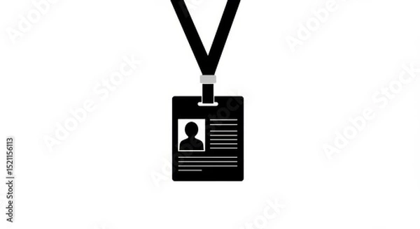 Fototapeta Identification card on white background