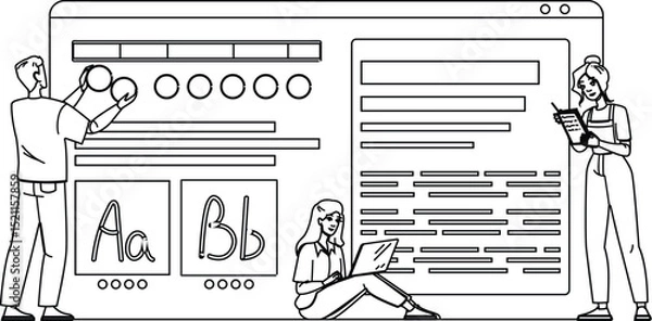 Obraz ux style guide website vector