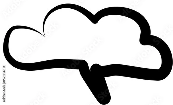 Fototapeta Speech bubble text, chat, talk, comic