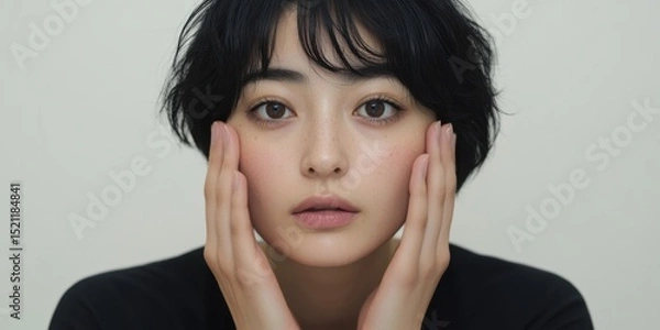 Obraz 肌を気にする女性
