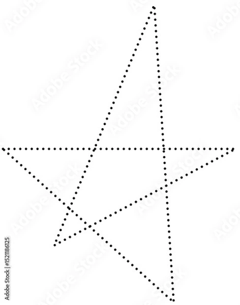 Fototapeta Geometric Star dotted Pattern. Doodle line