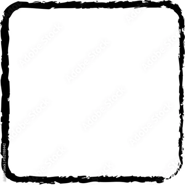 Fototapeta Rounded square brush strokes. Grunge design frames