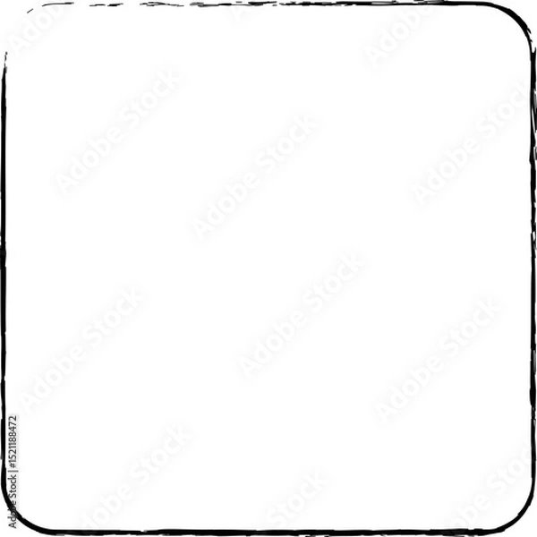 Fototapeta Rounded square brush strokes. Grunge design frames