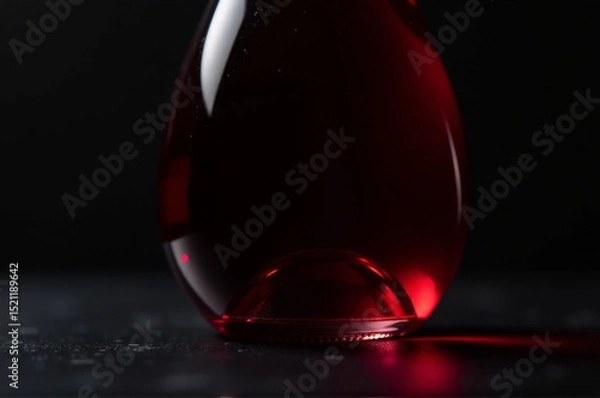 Obraz A close up view of a wine glass on a table