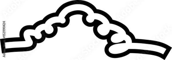 Fototapeta Cloud bold line. Element design