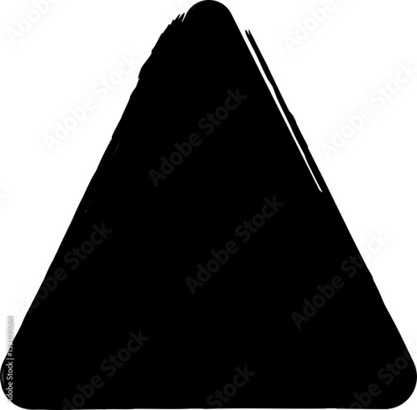Fototapeta Triangle rounded painted, label, badge, frame