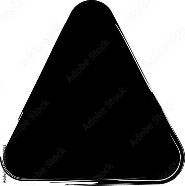 Fototapeta Triangle rounded painted, label, badge, frame