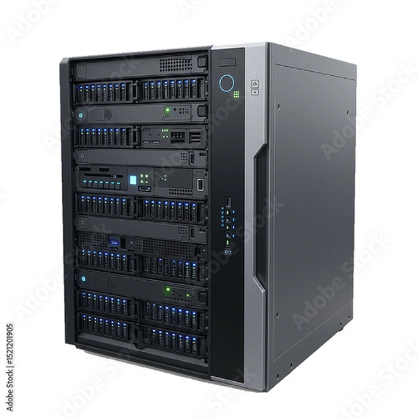 Fototapeta 3d server isolated on white background