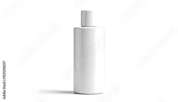 Fototapeta White Cylindrical Bottle Mockup - Minimalist design