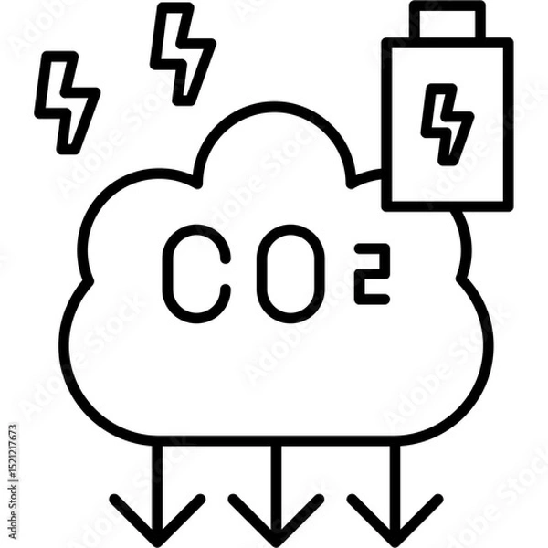 Obraz Low-Carbon Cement Icon