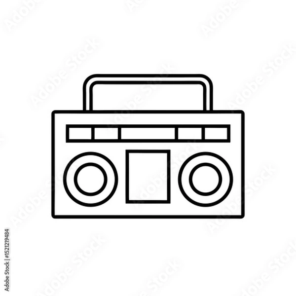 Obraz boombox icon on white background  