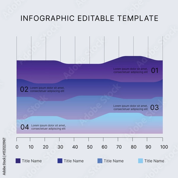 Obraz Business Infographic Editable Templates for Extensive Data Visualization. Simple creative Infographic vector elements, charts, diagrams, timeline, steps and options for Business Presentation.