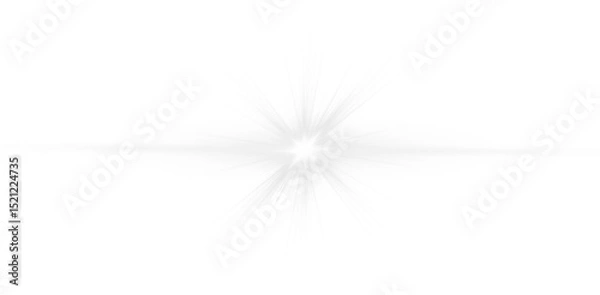 Fototapeta PNG white star sparkle with glow, glitter and bright flare light on transparent background, golden effect and dust shine 1920 PNG.