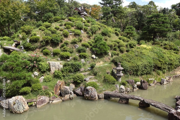 Obraz Beautiful japanese garden of Chishaku-in temple in Kyoto