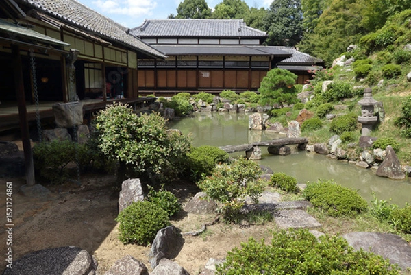 Obraz Beautiful japanese garden of Chishaku-in temple in Kyoto