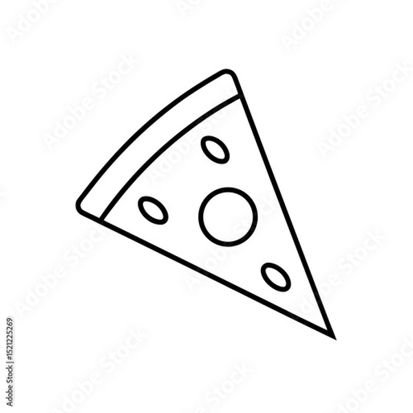 Obraz pizza slice vector illustration on white background