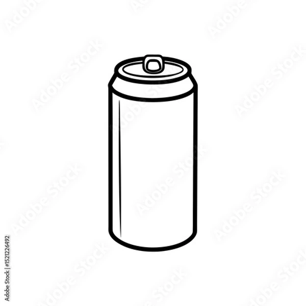Obraz soda can illustration on white background   